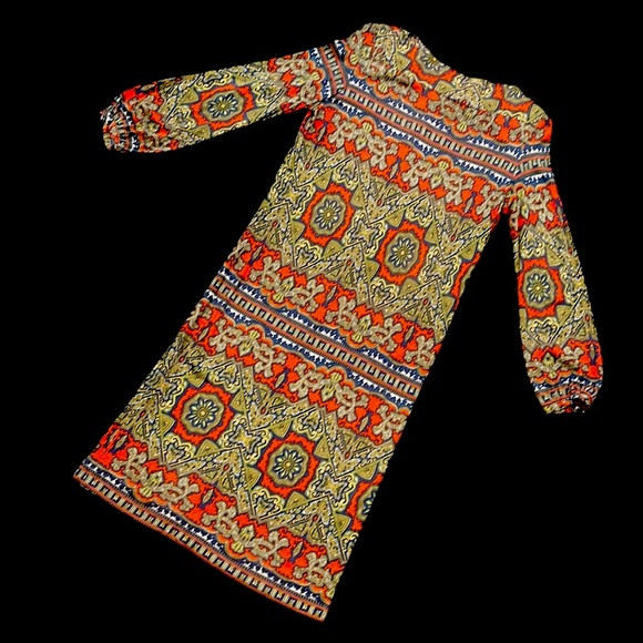 Vintage Dresses & Skirts - Vintage 60s Abstract Print Sheath Dress